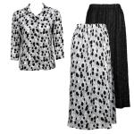 Sets Magic Crush Silky Touch - Blouse / Skirt - Bubbles Black-White Reversible Skirt - Bubbles BW Blouse