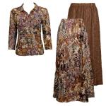 Sets Magic Crush Silky Touch - Blouse / Skirt - Floral Jungle Reversible Skirt - Floral Jungle Blouse