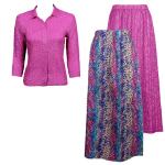 Sets Magic Crush Silky Touch - Blouse / Skirt - Multi Dots Reversible Skirt - Fuschia Blouse