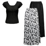 Sets Magic Crush Silky Touch - Cap / Skirt - Bubbles Black-White Reversible Skirt - Black Cap