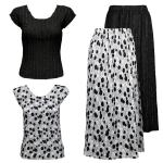 Sets Magic Crush Silky Touch - Cap / Skirt - Bubbles Black-White Reversible Skirt - Two Cap Sleeves