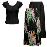 Sets Magic Crush Silky Touch - Cap / Skirt - Floral Fantasy Reversible Skirt - Black Cap