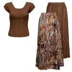 Sets Magic Crush Silky Touch - Cap / Skirt - Floral Jungle Reversible Skirt - Brown Cap