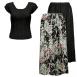 Ivory Floral Reversible Skirt - Black Cap Ivory Floral Reversible Skirt - Black Cap