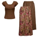 Sets Magic Crush Silky Touch - Cap / Skirt - Paisley Raspberry Reversible Skirt - Brown Cap