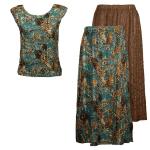 Sets Magic Crush Silky Touch - Cap / Skirt - Paisley Teal Reversible Skirt - Paisley Teal Cap