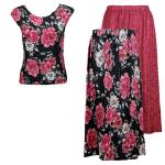 Sets Magic Crush Silky Touch - Cap / Skirt - Pink Floral Reversible Skirt - Pink Floral Cap