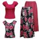 Pink Floral Reversible Skirt - Two Cap Sleeves Pink Floral Reversible Skirt - Two Cap Sleeves