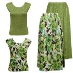 Sets Magic Crush Silky Touch - Cap / Skirt - Tropical Green Reversible Skirt - Two Cap Sleeves