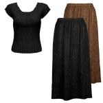 Sets Magic Crush Silky Touch - Cap / Skirt - Solid Black-Brown Reversible Skirt - Black Cap