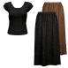Solid Black-Brown Reversible Skirt - Black Cap Solid Black-Brown Reversible Skirt - Black Cap