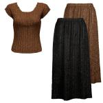 Sets Magic Crush Silky Touch - Cap / Skirt - Solid Black-Brown Reversible Skirt - Brown Cap