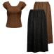 Solid Black-Brown Reversible Skirt - Brown Cap Solid Black-Brown Reversible Skirt - Brown Cap