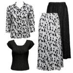 Sets Magic Crush Silky Touch - Blouse / Cap - Bubbles Black-White - Bubbles Black-White Blouse - Black Cap