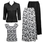 Sets Magic Crush Silky Touch - Blouse / Cap - Bubbles Black-White - Black Blouse - Bubbles Black-White Cap
