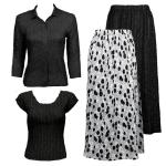 Sets Magic Crush Silky Touch - Blouse / Cap - Bubbles Black-White - Black Blouse - Black Cap