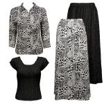 Sets Magic Crush Silky Touch - Blouse / Cap - Reptile Black-White - Reptile Black-White Blouse - Black Cap