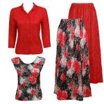 Sets Magic Crush Silky Touch - Blouse / Cap - Spray of Roses - Scarlet Blouse - Spray of Roses Cap