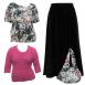 Ivory Floral - Fuschia - Black