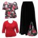 Spray of Roses - Red - Black
