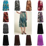 Satin - Micro Pleat Skirts Calf Length