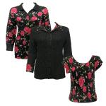 Sets Magic Crush - Reversible Jacket / Cap - Black with Roses