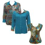 Sets - Reversible Jacket / Mini Pleat Cap - Paisley Plaid Teal