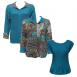 Paisley Plaid Teal - Solid Dark Teal