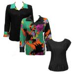 Sets - Reversible Jacket / Mini Pleat Cap - Cukoo Green - Solid Black