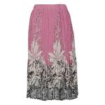 Skirts - Georgette Mini Pleat - Calf Length - Flowers and Dots 2 Dusty Pink-White