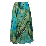 Skirts - Georgette Mini Pleat - Calf Length - Swirl 3 Sky Blue-Tan