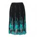 Floral Border Black-Turquoise