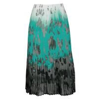Skirts - Georgette Mini Pleat - Calf Length - Spots Teal-Grey