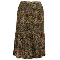 Skirts - Georgette Mini Pleat - Calf Length - Leopard Print (Three Quarter Lining)