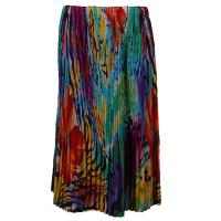 Skirts - Georgette Mini Pleat - Calf Length - Abstract Floral - Rainbow