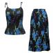 Black-Blue Floral