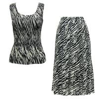 Sets Georgette Mini Pleat - Sleeveless - Zebra Stripe
