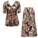 Chocolate-Ivory Floral