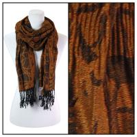 Scarves - Pleated Pashmina Style 042 - Solid Chestnut