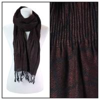 Scarves - Pleated Pashmina Style 042 - Solid Dark Brown