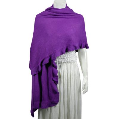 Shawls - Ruffle Knit - Purple