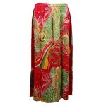 Skirts - Magic Crush - Satin - Swirl Olive-Red