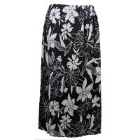 Skirts - Magic Crush - Satin - Floral - White on Black