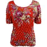 Raspberry Floral on Red
