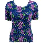 Navy with Purple Flowers