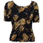 Black with Gold Leaves