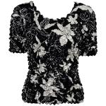 Floral - White on Black