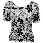 Floral - Black on White