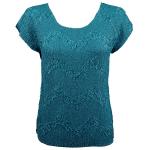 Surf Crush Silky Touch- Cap Sleeve - Teal