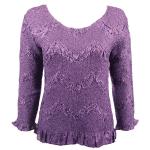 Surf Crush Silky Touch - Three Quarter Sleeve - Dusty Grape